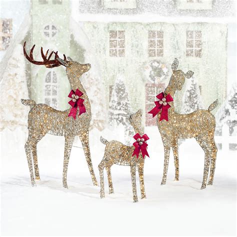 costco reindeer set|lighted deer family 3 piece set costco.